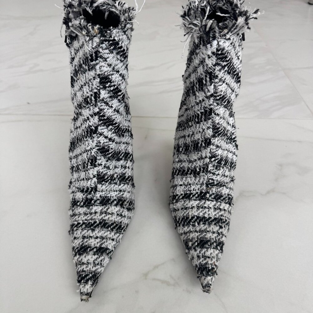 Balenciaga knife tweed boot 40.5 E usa 9.5